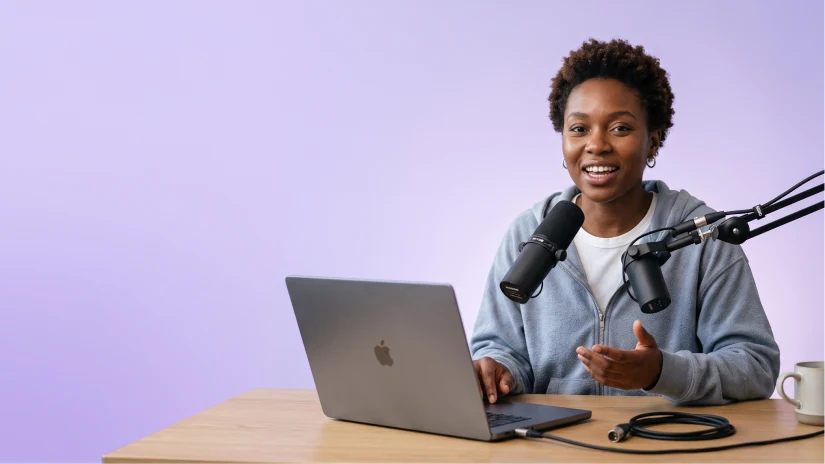 Podcasts, interviews and talking heads example