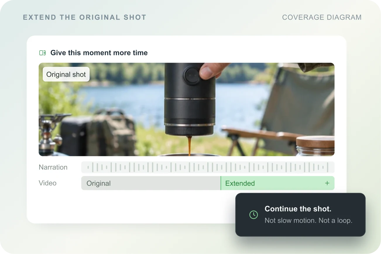 Extending an existing shot to the right length example