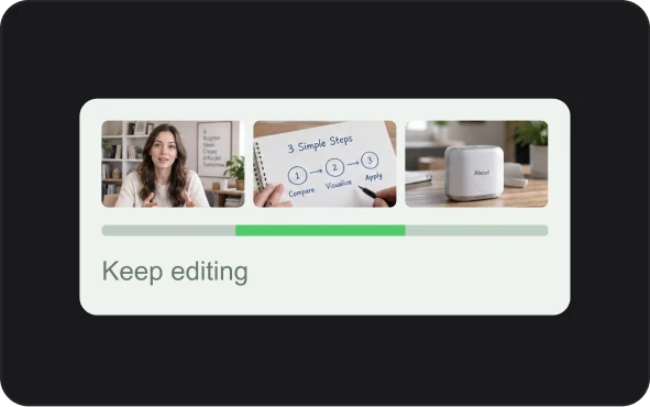 Back on the timeline, keep cutting in the interface