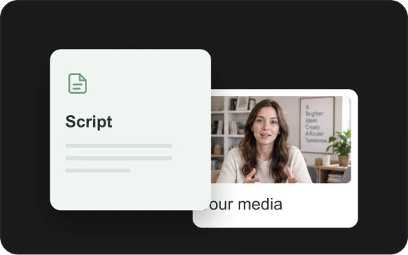 Upload the script and the material in the interface
