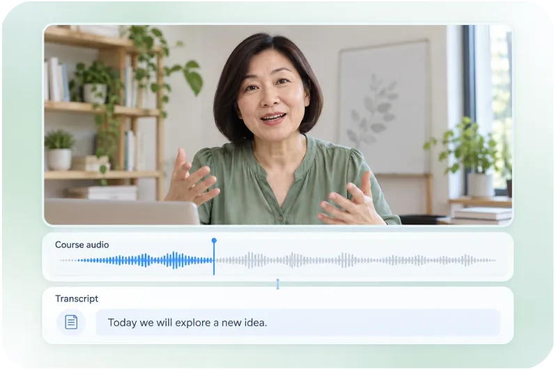 Extracting audio from a long video and turning it into a transcript and captions