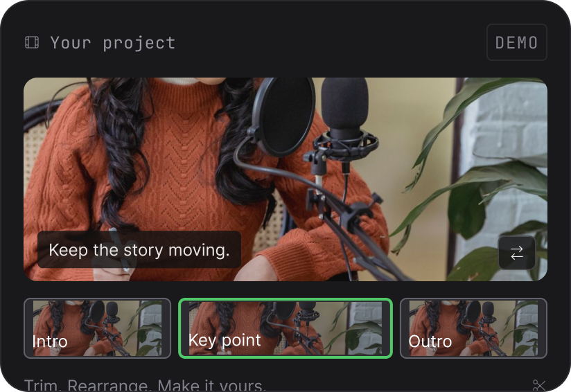 Video clip editing demo
