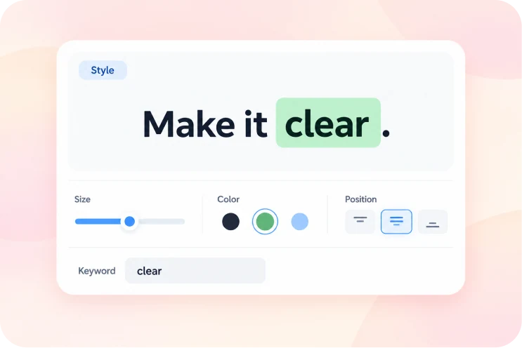 Adjust the style styling step