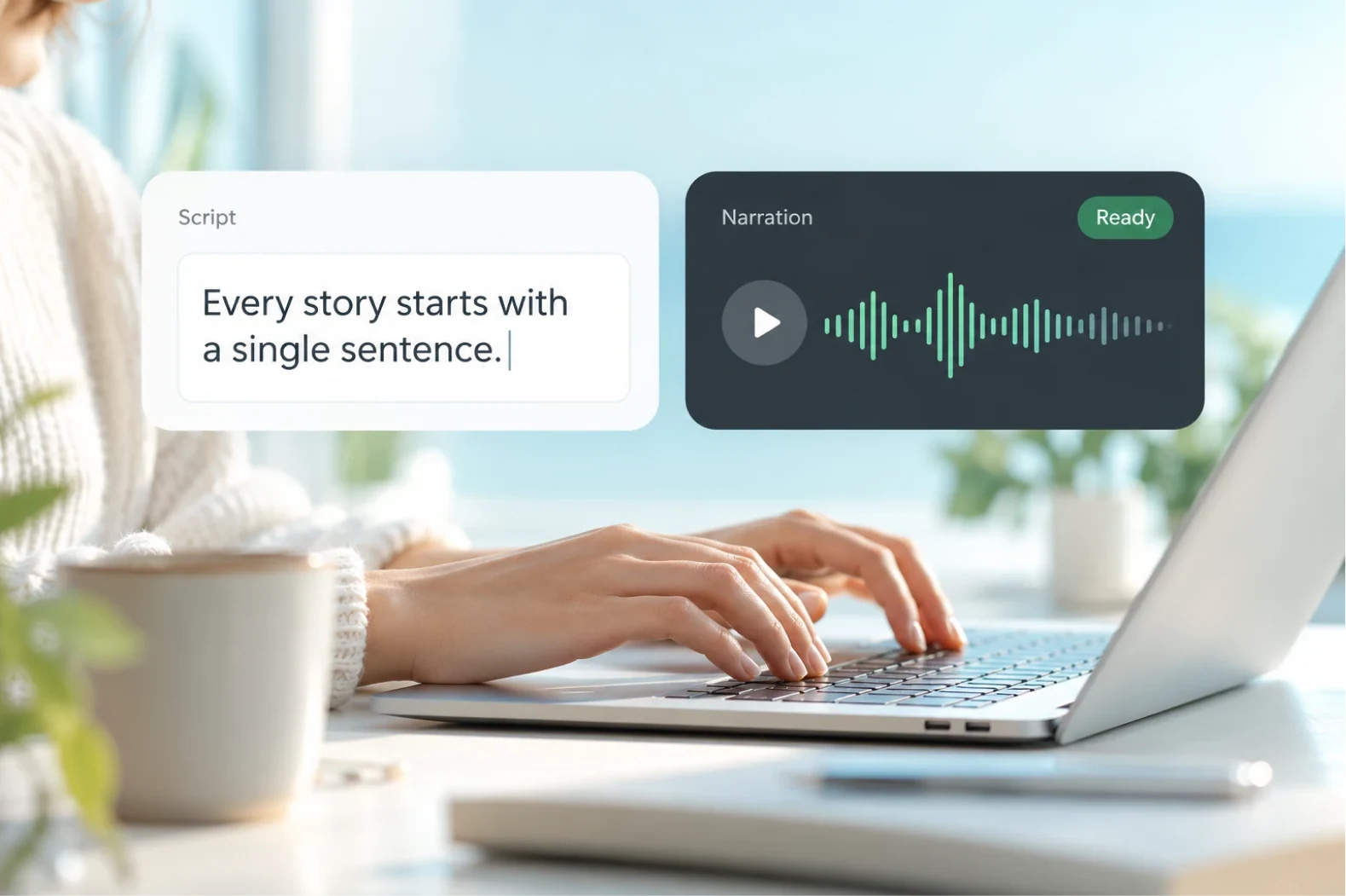 A script turned into a playable audio waveform