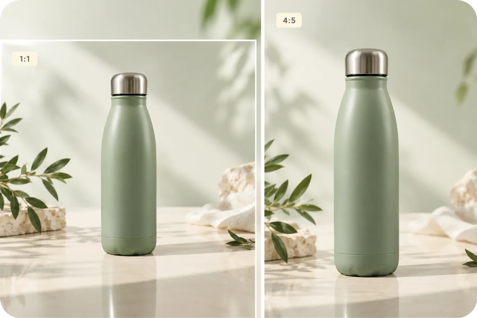 A product video resized to the dimensions an ecommerce page requires